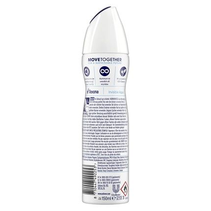 Rexona Anti-Perspirant Deodorant Spray Motionsense Invisible Aqua 150Ml - Image 3