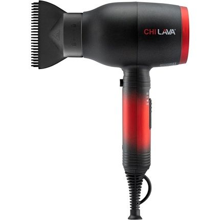 Chi Lava Hair Dryer Ionic With Diffuser And Concentrated Smoothing Nozzles Attachments Uses Lower Heat For Less Hair Damage Strengthens With Lava Minerals Ions Black - Image 3