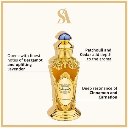 Swiss Arabian Rasheeqa Perfume Oil 20Ml Floral Rose Green Woody Fragrance For Women - Image 3