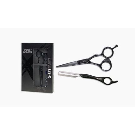 Joewell X-Set Black Starter Set 5.75 Inch Hs With Feather Razor Black