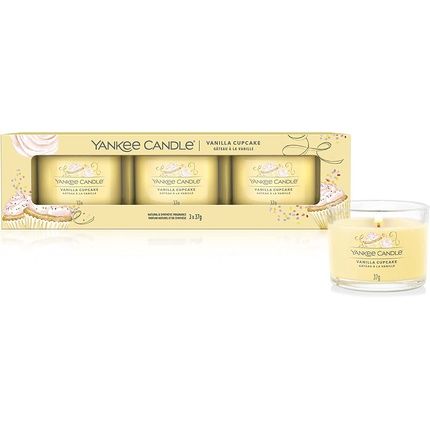 Yankee Candle Scented Candle | Votive Candle With Vanilla Cupcake | Soy Wax Mix | 1