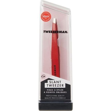 Tweezerman Stainless Steel Slant Tweezer Signature Red - Image 3