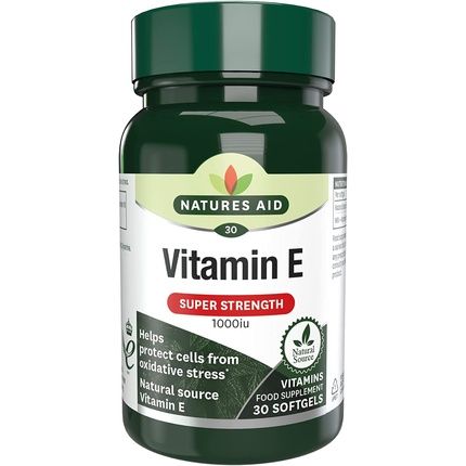 Natures Aid Vitamin E 1000Iu Natural Source High Strength 30 Softgel Capsules