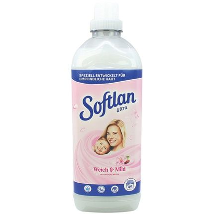Softlan Ultra Fabric Softener Soft & Mild 1L - For Sensitive Skin, Long-Lasting Fresh & Soft Laundry