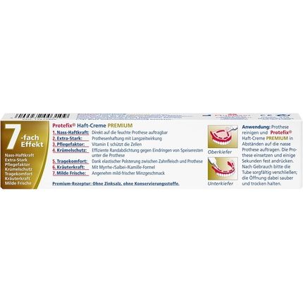 Protefix Premium Denture Adhesive Cream With 7-Fold Effect 47G