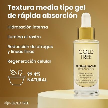 Gold Tree Hyaluronic Serum 4D Skin Care Anti-Wrinkle Moisturizing Anti-Aging Face Serum Regenerating Bio Face Serum For Women 30Ml Absolute Hyaluronic
