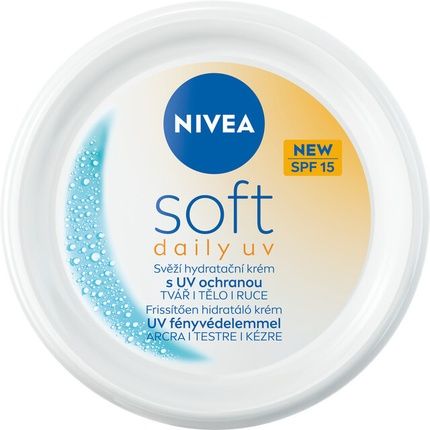 Nivea Moisturizing Cream With Uv Protection Spf 15 Soft Daily Uv Cream - 100 Ml