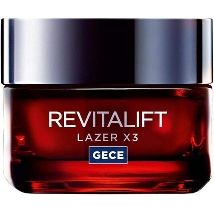 L'Oreal Paris Revitalift Laser X3 Care Night Cream With Hyaluronic Acid Anti-Aging Night Mask