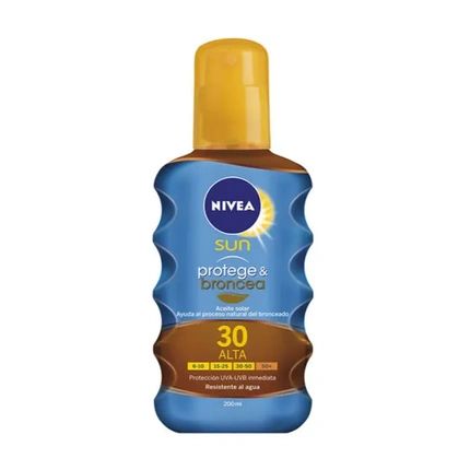 Nivea Sun Protect And Bronze Tan Activating Protecting Oil Spf 30 200Ml