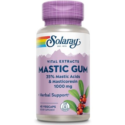 Solaray Mastic Gum 1000Mg Gut Health And Digestion Supplement 45 Vegcaps
