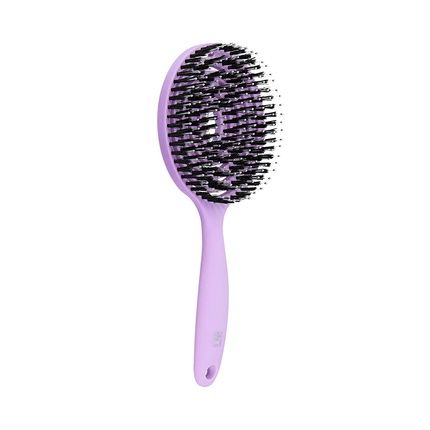 T4B Ilu Lollipop Candy Purple Professional Round Detangling Light Weight Hairbrush For Wet And Dry Hair Designed For Professional Hairdressers Colourful Brush