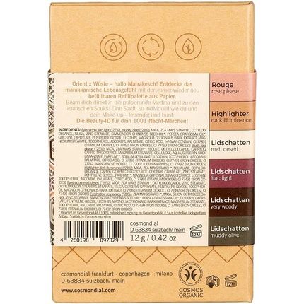 Benecos Organic Cosmetics Beauty Id Refill Palette Marrakesh Talc-Free Vegan