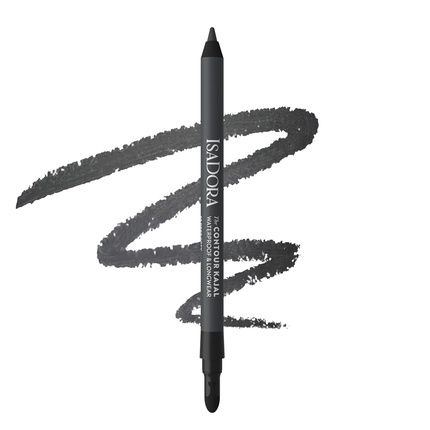 Isadora Perfect Contour Kajal Black Eyeliner Pencil For Smokey Eyes - Highly Pigmented And Hypoallergenic - Easy Application - Deep Grey