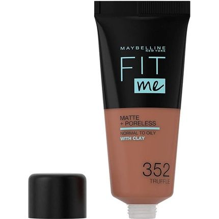 Maybelline Fit Me Foundation Matte & Poreless Full Coverage Blendable For Normal To Oily Skin 30Ml 352 Truffle