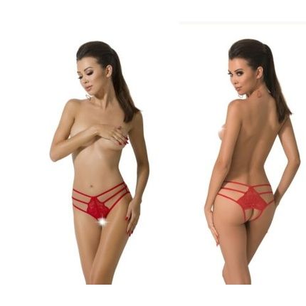 Passion Open Lace Red Panty - Image 4