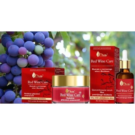 Ava Red Wine Care For Mature Skin Day/Night Cream, Face Serum, Eye Elixir