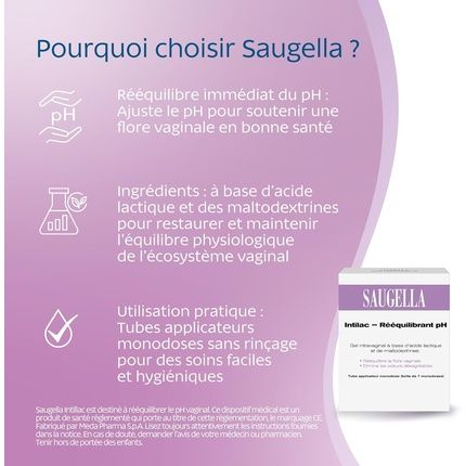 Saugella Intilac Gel Rebalancing Vaginal 7 Single Doses - Image 3