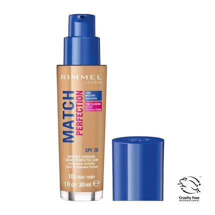 Rimmel Match Perfection Foundation Spf20 103 True Ivory 30Ml