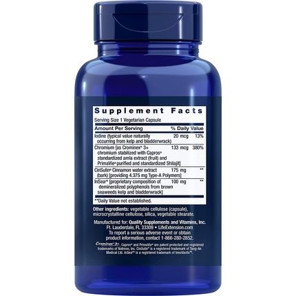 Life Extension Cinsulin With Insea2 And Crominex 3+ 90 Vegan Capsules