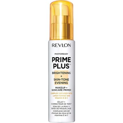 Revlon Prime Plus Makeup & Skincare Primer Brightening And Skin-Tone Evening With Vitamin C And Lactic Acid 30Ml