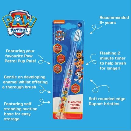 Paw Patrol Flashing Soft Tooth Brush - Image 3