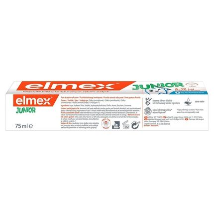 Elmex Junior Toothpaste With Aminofluoride For Children 6-12 Years 2X75Ml - Image 3