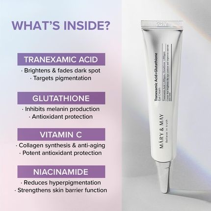 Mary&May Glutathione Eye Cream Special Set - Powerful Antioxidant Reduces Dark Circles - Image 3