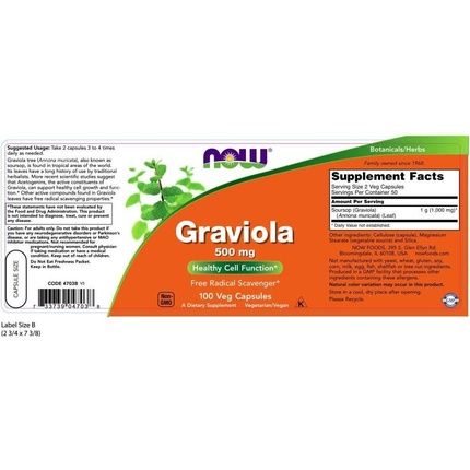 Now Foods Graviola 100 Capsules
