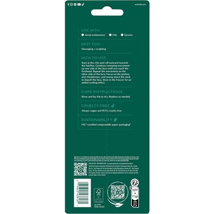 Ecotools Rose Quartz Contour Roller Skincare Sculpting Tool Facial Roller For Depuffing Calming Skin Unique Ball Shape Natural Beauty Tool Pink - Image 3