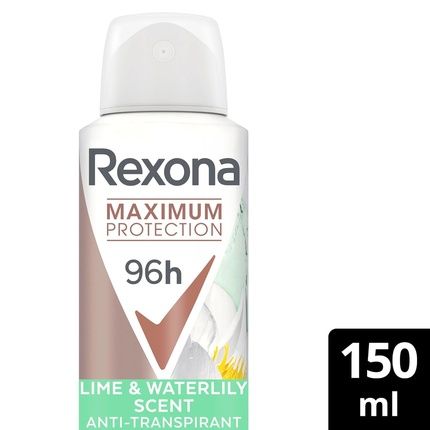 Rexona Women Maximum Protection Deodorant Spray Anti-Transpirant Lime & Waterlily 150Ml - Image 3