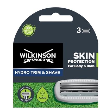 Wilkinson Hydro Trim & Shave Razor Blades For Shaving And Styling - 3 Pieces
