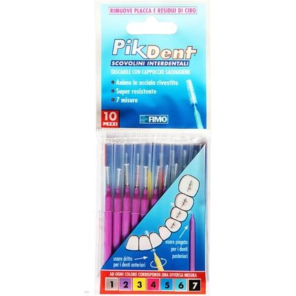 Pikdent Interdental Brushes With Steel Core And Tytex Bristles Size 2 Purple 0.5Mm Cylindrical