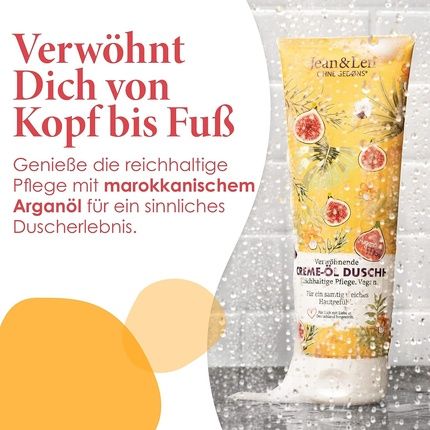 Jean & Len Pampering Cream Shower Oil With Argan Oil And Fig - Image 3