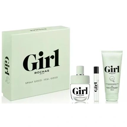 Rochas Girl Gift Set Eau De Toilette Spray 100Ml Body Lotion 100Ml And Travel Spray 75Ml - Image 4