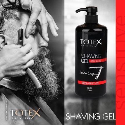 Totex Shaving Shave Gel Sensitive Smooth Skin Cool Effect Men Care Full Body Bikini Line For Women 750Ml - Image 3