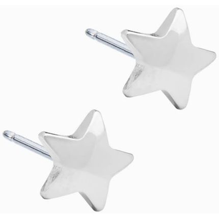 Blomdahl Hypoallergenic Silver Titanium Star Stud Earrings 8Mm Silver