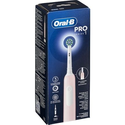 Oral-B Series 1 Rechargeable Electric Toothbrush Pink With 1 Spare Head