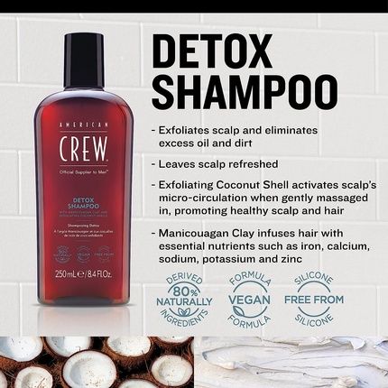 American Crew Detox Shampoo For Men 33.8Oz - Image 3