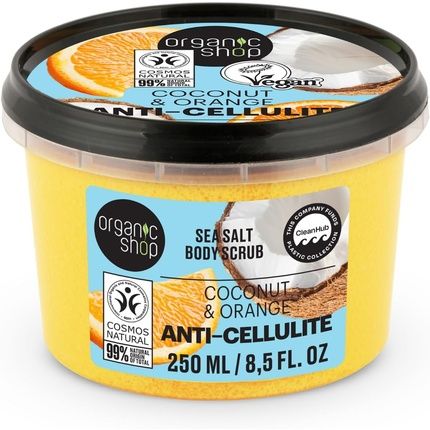 Organic Shop Body Scrub Anti-Cellulite Coconut & Orange 250Ml