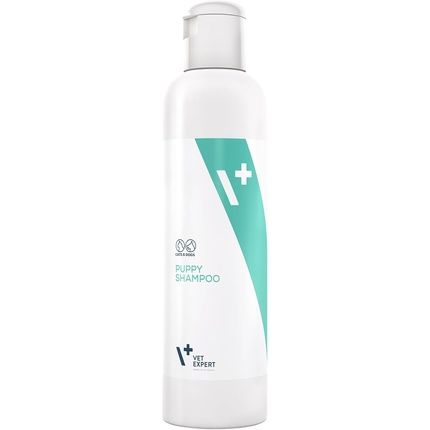 Vet Expert Puppy/Kitten Shampoo Gentle Care For Delicate And Sensitive Skin With Allantoin, Panthenol, Aloe Leaf Juice, Lanolin, And Oat Proteins 250Ml