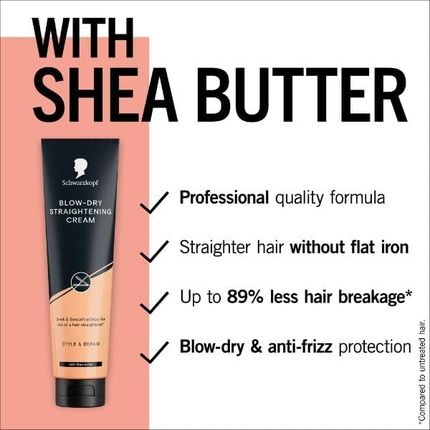 Schwarzkopf Blow-Dry Straightening Cream 150Ml - Style & Care For Straighter Hair - Image 3