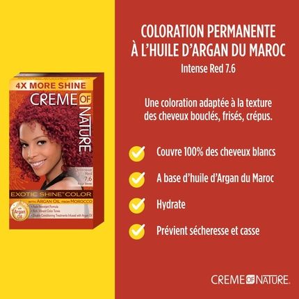 Creme Of Nature Exotic Shine Color Intensive Red 7.6 Hair Color
