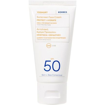 Korres Yoghurt Sun Cream Spf50 Fast Absorbing Long Lasting Moisturising Water Resistant 50Ml