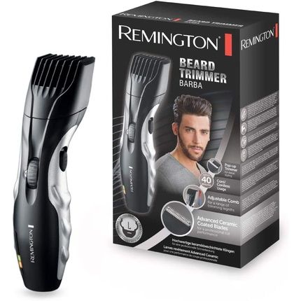 Remington Men'S Beard Trimmer Set Mb320C With Ceramic Coated Blades And 9 Length Settings - Black