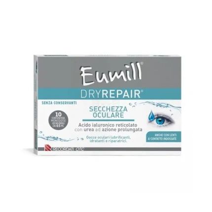 Eumill Dryrepair Eye Drops For Dry Eyes 10 Monodose 0.5Ml