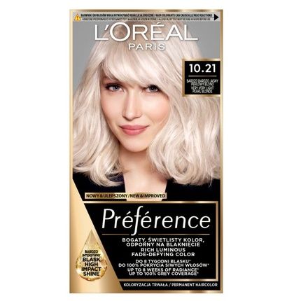 L'Oreal Recital Preference Hair Color Z2 10.21 Stockholm