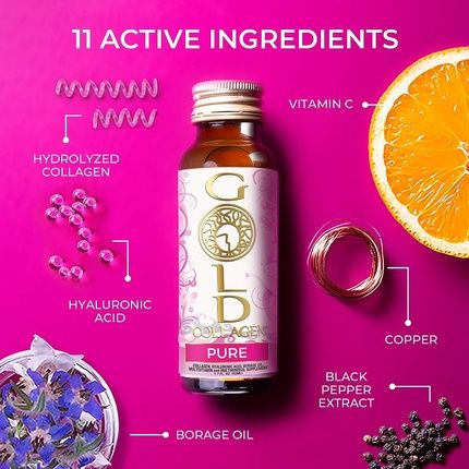 Gold Collagen Pure 10 Day - Fight Early Signs Of Aging And Nourish From Within With Hydrolyzed Collagen, Hyaluronic Acid, And Borage Oil - Image 3