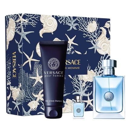 Versace Pour Homme Gift Set Includes 100Ml Edt Spray 5Ml Edt And 150Ml Shower Gel