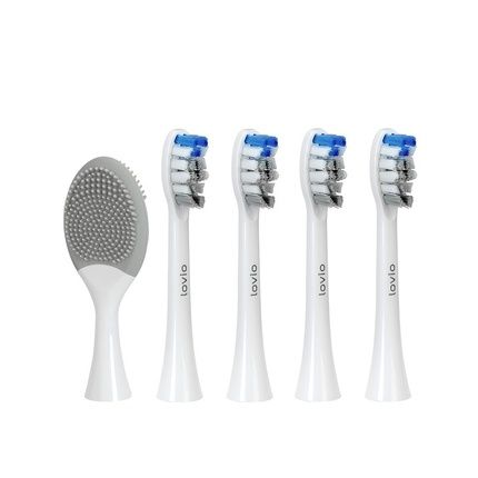 Lovio Sonicprotect Pro Toothbrush Heads Medium Hardness White Lvtb124Wkhm 5Pcs