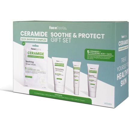 Ceramide Soothe & Protect Gift Set Soothing Sheet Mask And Moisturizing Gel Cream